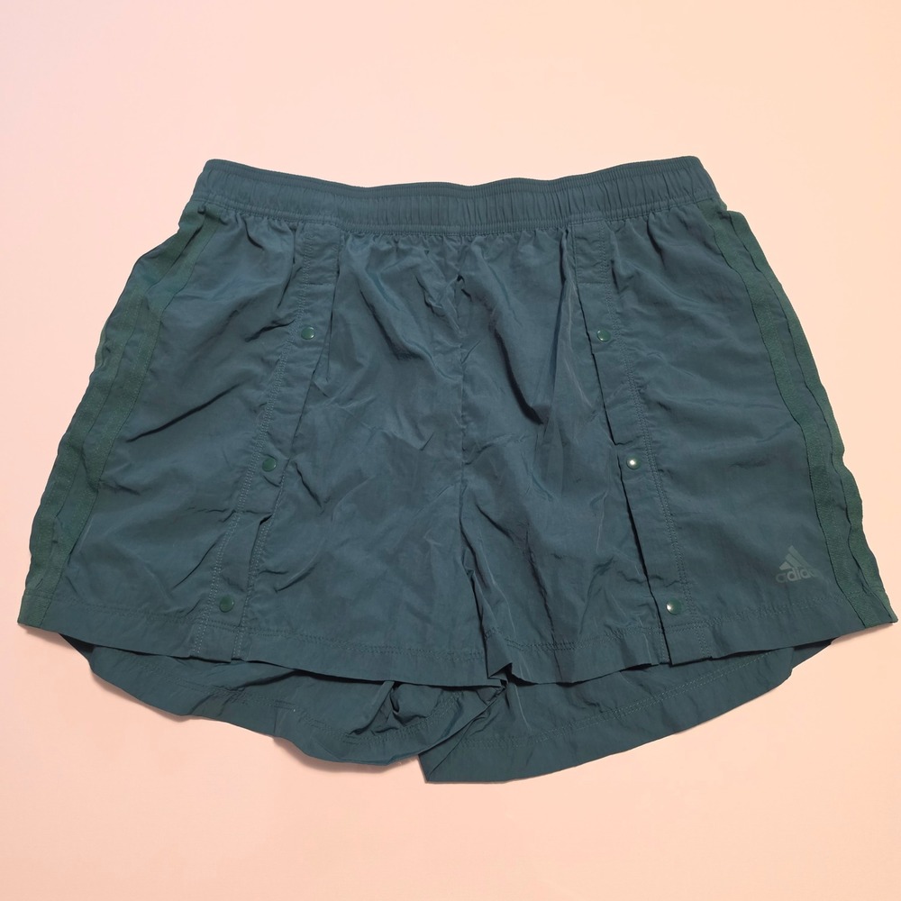 Adidas Adibreak Snap Side Button Track Shorts Mineral Green Teal Large L